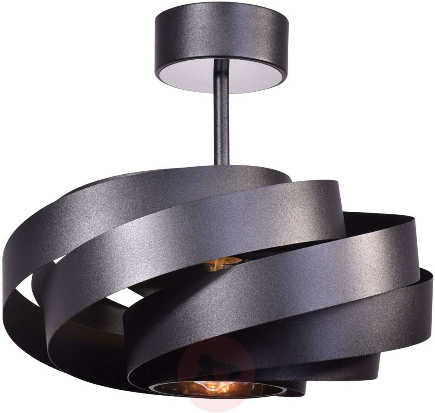 LIS Poland Lampa sufitowa Vento czarna 40 cm