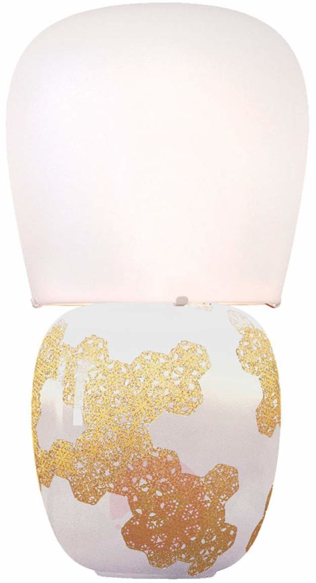 KUNDALINI Hive  klasyczna ceramiczna lampa stołowa, biała