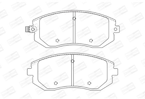 CHAMPION Zestaw klocków hamulcowych, hamulce tarczowe CHAMPION 572550CH