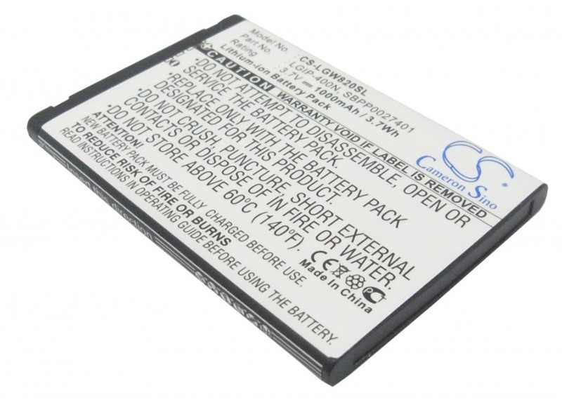 Zdjęcia - Bateria do telefonu CameronSino LG GW820 / LGIP-400N 1000mAh 3.70Wh Li-Ion 3.7V  (Cameron Sino)