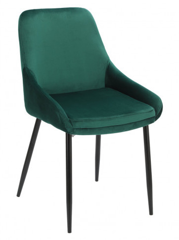 Zielone krzesło welurowe Anaki