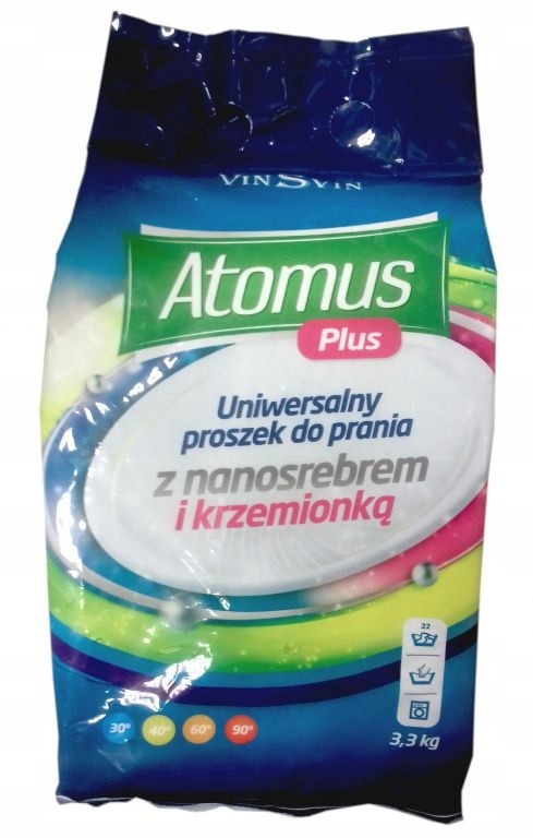 Proszek Do Prania Atomus Plus Z Nanosrebrem 3,3 Kg