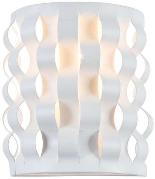 Maytoni Kinkiet LAMPA ścienna DELICATE MOD196-WL-01-W  półokrągła OPRAWA z wycięciami biała Maytoni