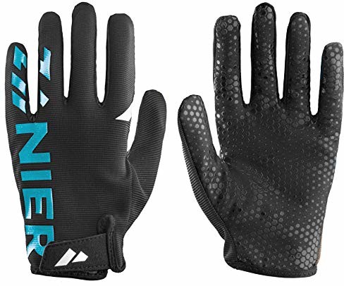 Zanier Unisex rękawice dla dorosłych 85020-2028-9, czarne, jasnoniebieskie, 9 85020-2028-9