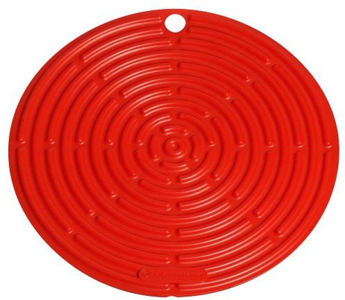 Le Creuset 93000230090200 piec akcesoriów silikonowe wkładki silikonowe łapki do garnków, czerwony 93000230090200