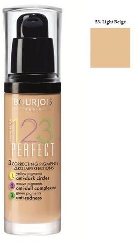 Bourjois 123 Perfect Foundation podkład ujednolicający 53 Light Beige 30ml 29651-uniw