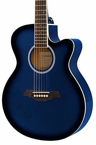 World Rhythm World Rhythm Gitara akustyczna 3/4 - gitara z wycięciem na małe ciało dla początkujących w kolorze niebieskim WR-205