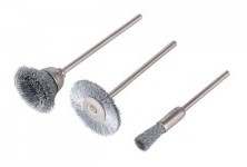 Wolfcraft Zestaw mini szczotek drucianych drut ze stali nierdzewnej [3 szt.] 2747000 WF2747000