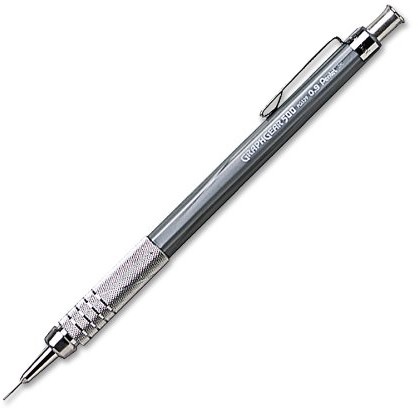 Pentel graphgear 500 automatyczne przygotowywanie ołówek automatyczny, szary 0.9 mm PG529N