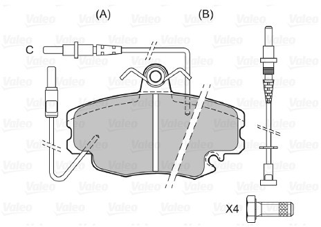 VALEO klocki hamulcowe z nrs 598002 598002