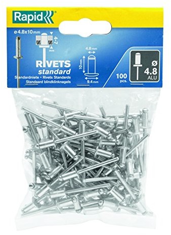 Rapid Blind Nit Standard aluminium, 100 sztuk, 4,8 X 10 MM, 5000380 5000380