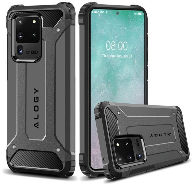 Alogy Etui Hard Armor do Samsung Galaxy S20 Ultra szare 7925X23