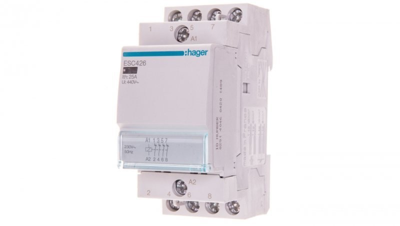 Hager polo Stycznik modułowy 25A 0Z 4R 230V AC ESC426 ESC426