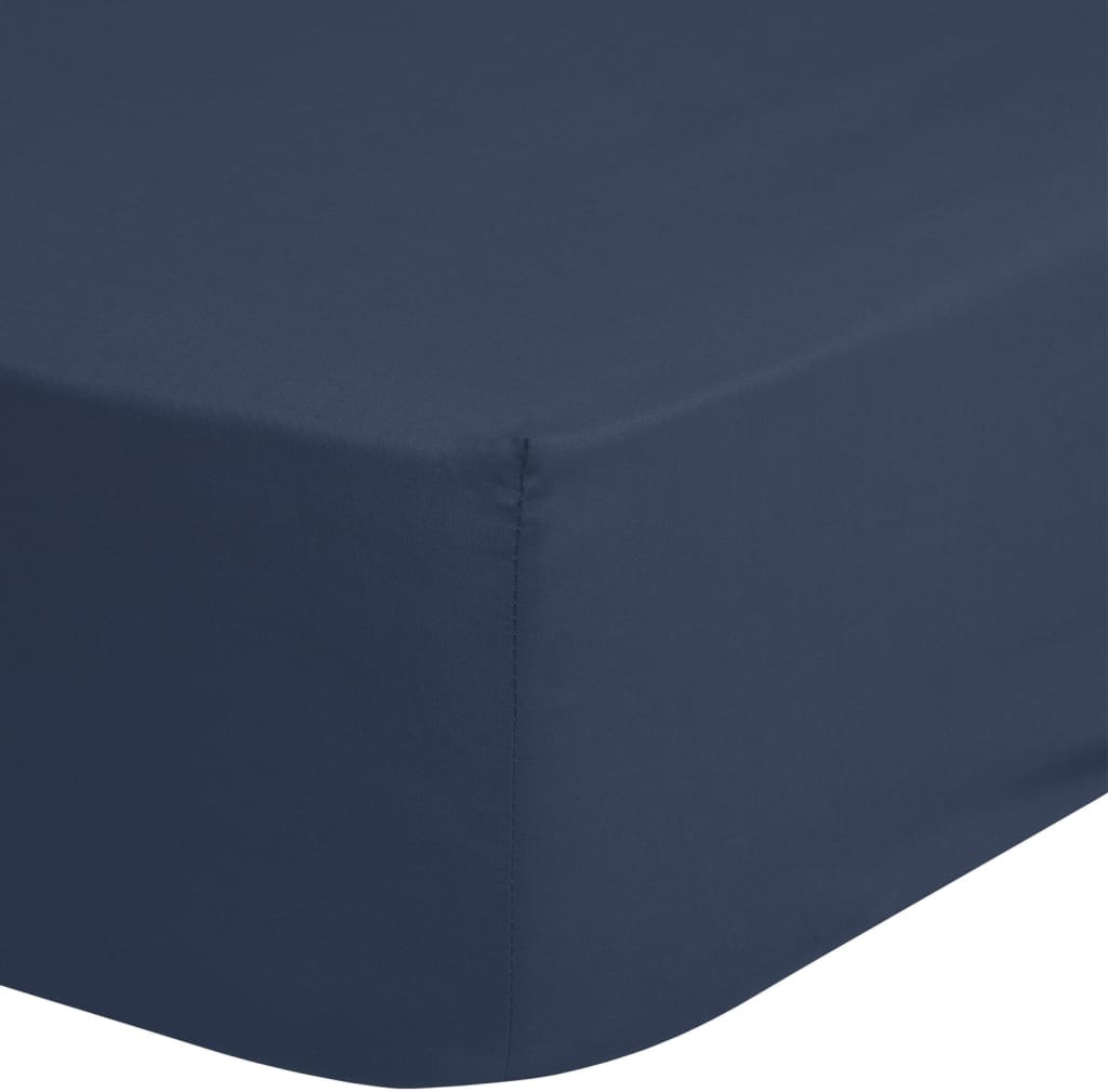 Muller Textiles HIP Prześcieradło z gumką, 180x220 cm, ciemnoniebieskie 0280.22.47