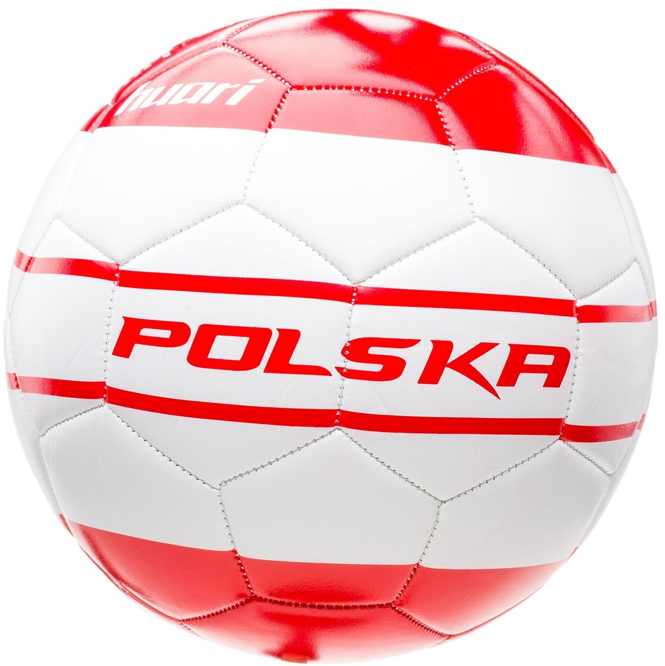 HUARI Piłka HUARI POLSKA WORLD CUP 6709-FIERY RED/WHITE
