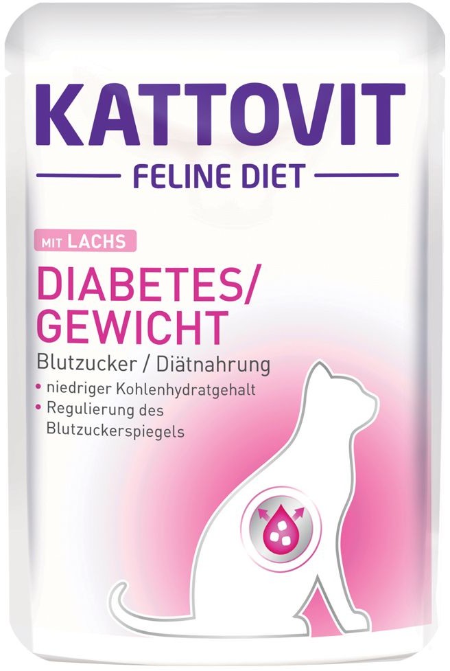 Kattovit Diabetes / Weight w saszetkach - Łosoś, 12 x 85 g