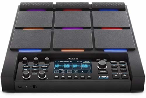 Alesis Strike Multipad perkusja z 9 podkładkami z podświetleniem RGB, sampler, Looper, wbudowana karta dźwiękowa z wejściami i wyjściami, wyświetlacz 4,3 cala STRIKEMULTIPADXUS