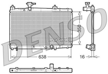 DENSO Chłodnica, układ chłodzenia silnika DRM50007