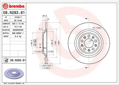 BREMBO 08.N283.81 08.N283.81