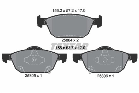 TEXTAR Klocki hamulcowe 2580401