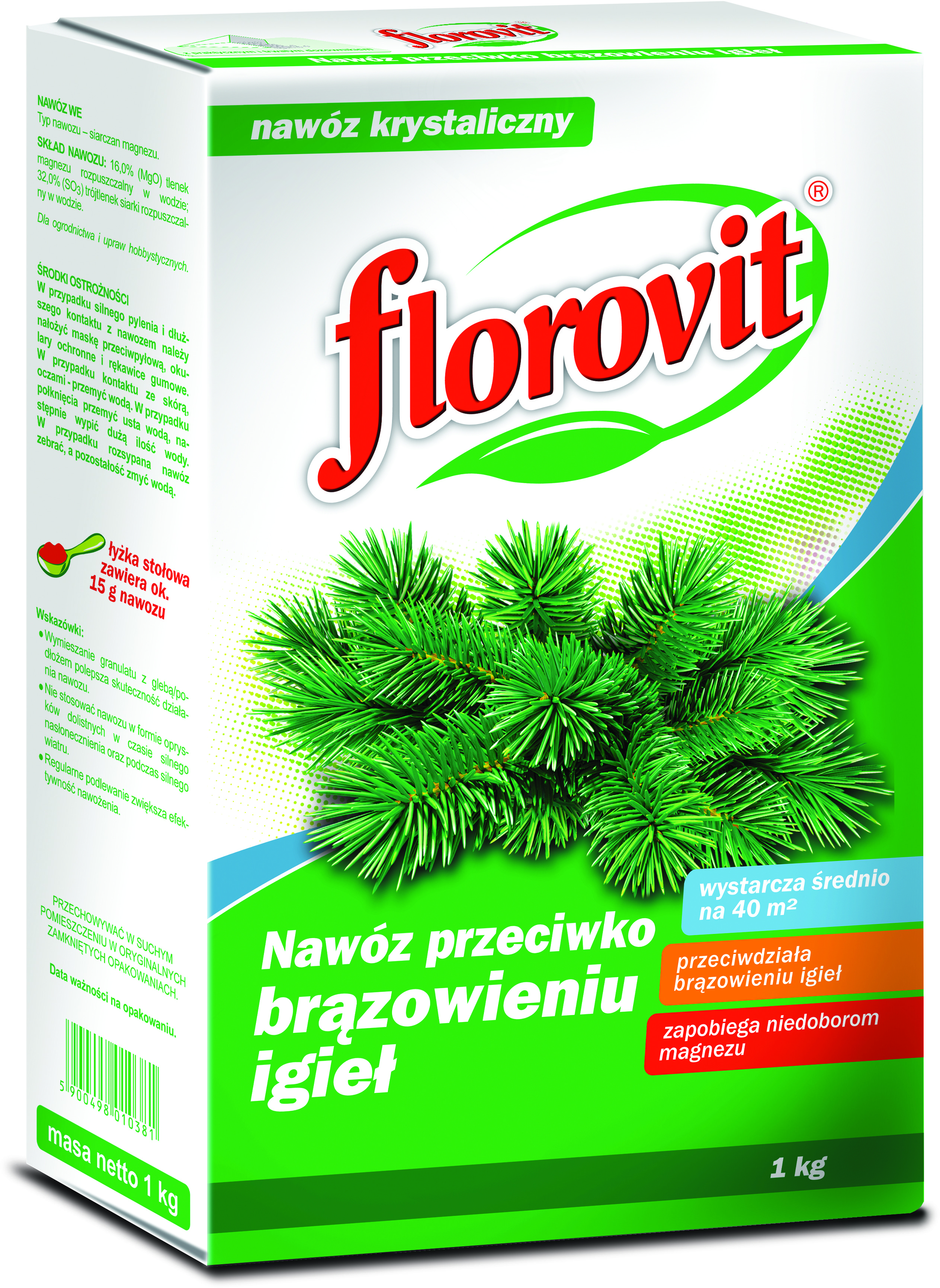 Florovit Nawóz granulowany przeciwko brązowieniu igieł karton 1 kg