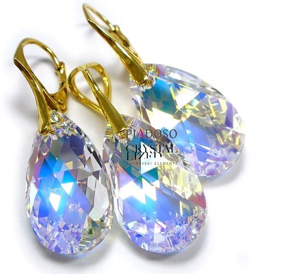 Arande Swarovski Komplet Złote Srebro Certyfikat 22Ab 2184268127