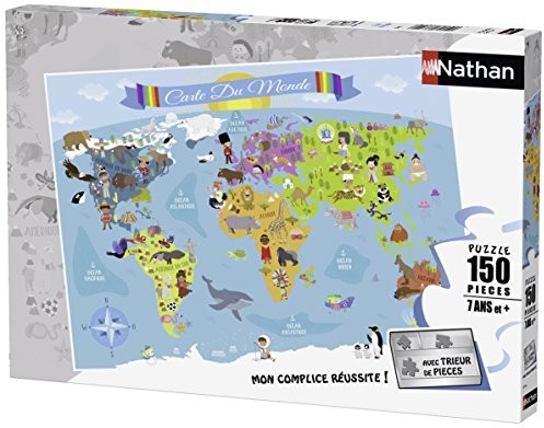 Nathan 150 części Puzzle mapa świata 86806 86806