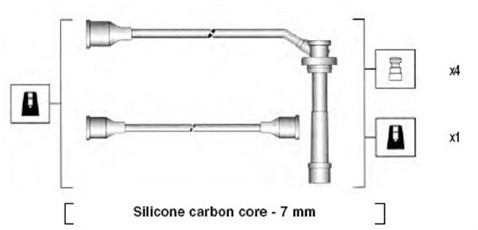 MAGNETI MARELLI Zestaw przewodów zapłonowych MAGNETI MARELLI 941285080844