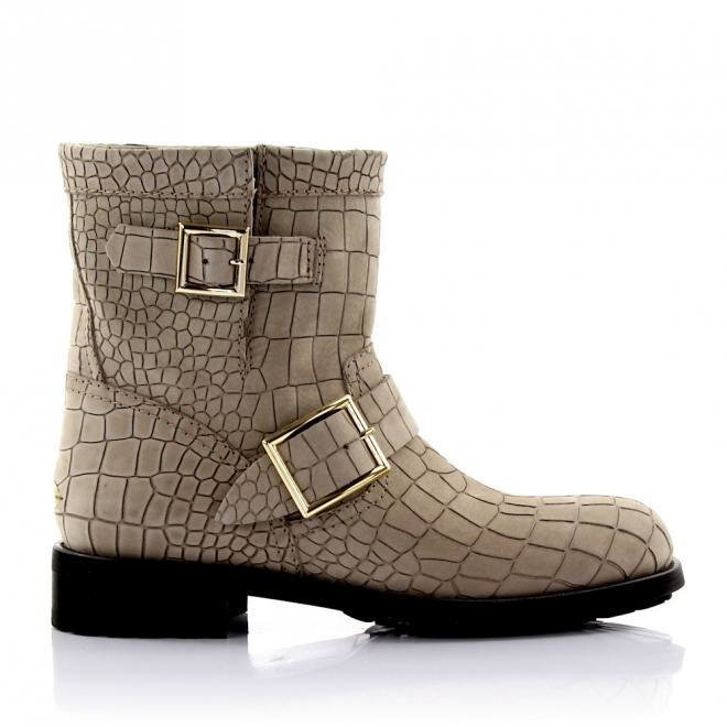Jimmy Choo Jimmy Choo Botki kowbojki i motocyklowe zamsz