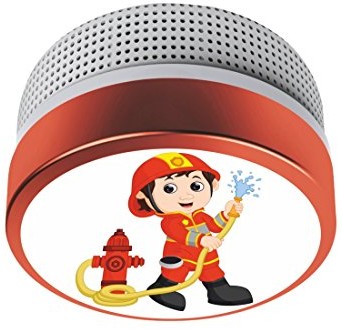 Elro fs8110 czujki dymu strażak instalacja czujki dymu dla dzieci z roku 10 bateria-zgodnie z en14604, czerwony