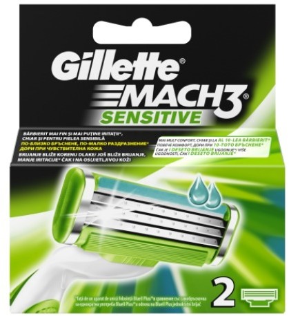 Gillette MACH3 SENSITIVE 2 SZT.WKŁADY