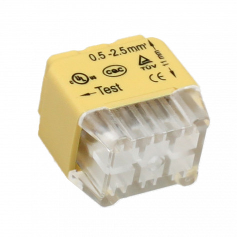 Orno Złączka instalacyjna wciskana 6-przewodowa dwurzędowa na drut 0,75-2,5mm$99 IEC 300V/24A 10 szt. OR-SZ-8004/6/10