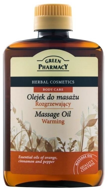 GREEN PHARMACY Massage Oil olejek do masażu ciała rozgrzewający Pomarańcza Cynamon i Pieprz 200ml 79003-uniw