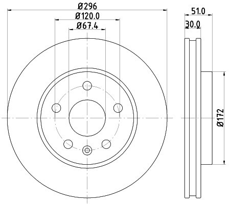 HELLA PAGID Tarcza hamulcowa PAGID 8DD355116-031