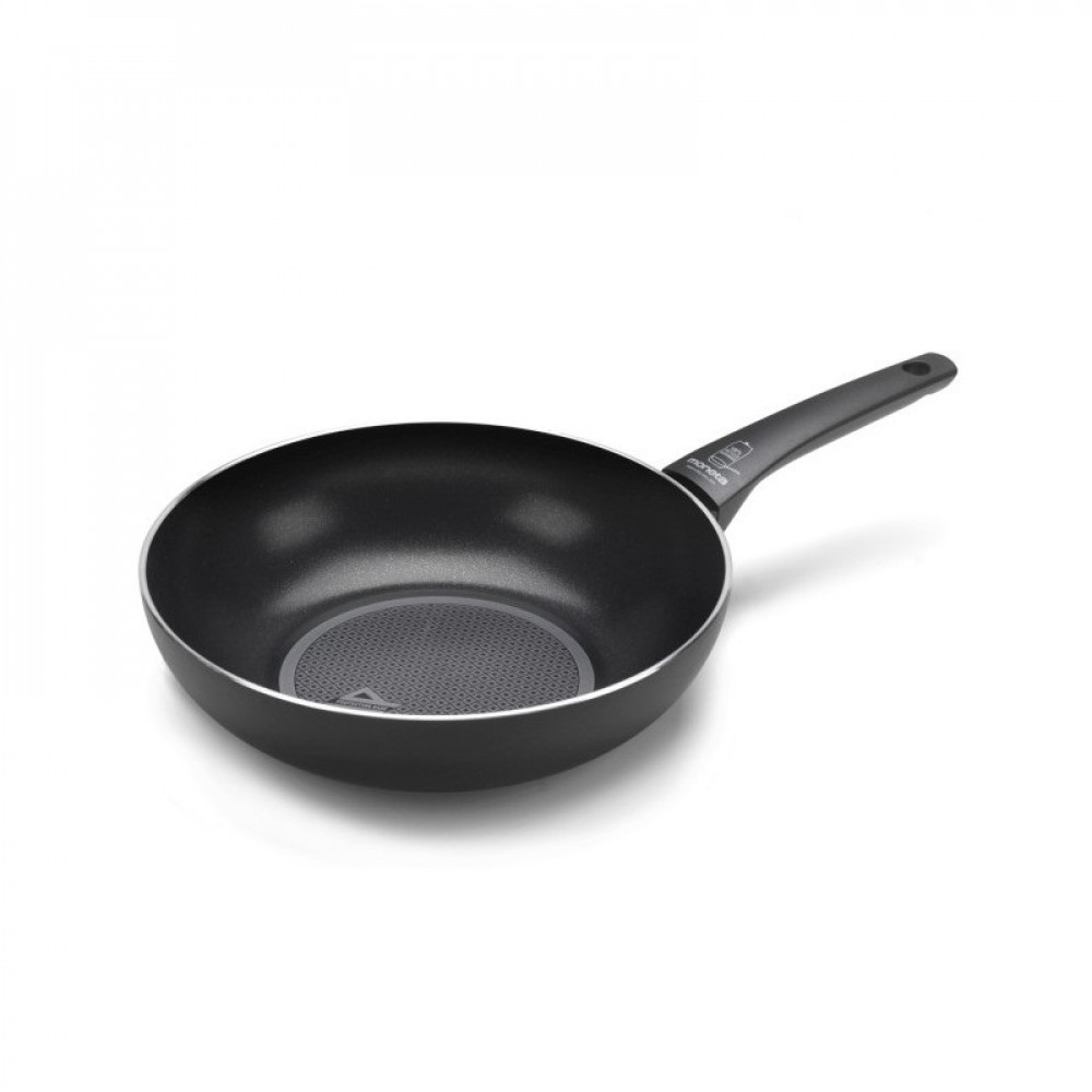 Moneta Mana 28 Cm Czarna Patelnia Wok Nieprzywierający