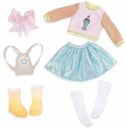 Glitter Girls Glitter Girls by Battat  Sweet Dazzle Tutu i sweter Deluxe  ubrania dla lalek i akcesoria dla dziewcząt w wieku od 3 lat GG50121Z