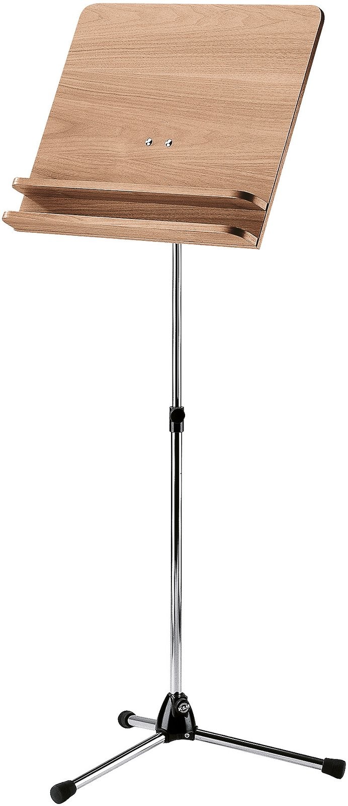 Konig & Meyer 118/3 Orchestra Music Stand Chrome - Walnut Wooden Desk