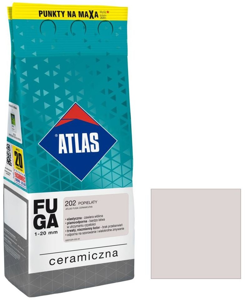 Atlas Fuga ceramiczna 201 popielaty 2 kg