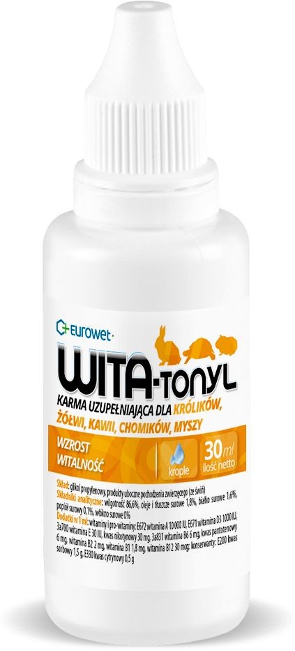 Eurowet Wita-Tonyl krople dla królików, żółwi i gryzoni 30ml. 5907785442160