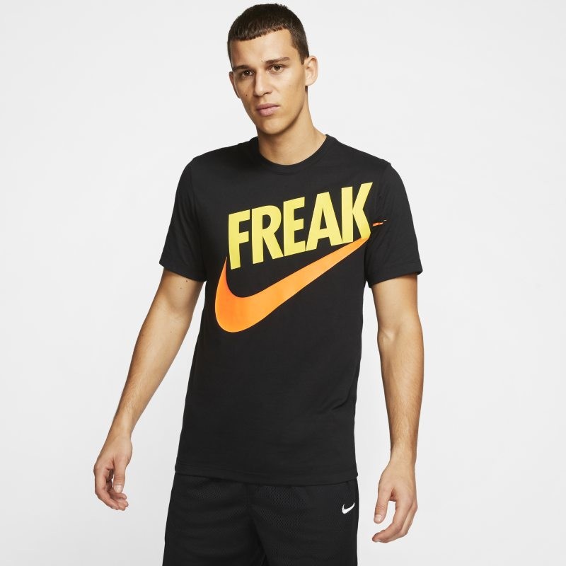 Nike Męski T-shirt do koszykówki Giannis Dri-FIT Freak - Czerń