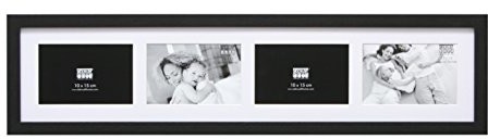 Deknudt ramki s66kc4-10.0 X 15.0 ramka na zdjęcia, na 4 poziome zdjęcia, czarny, czarny, 10 x 15 cm S66KC4-10.0X15.0