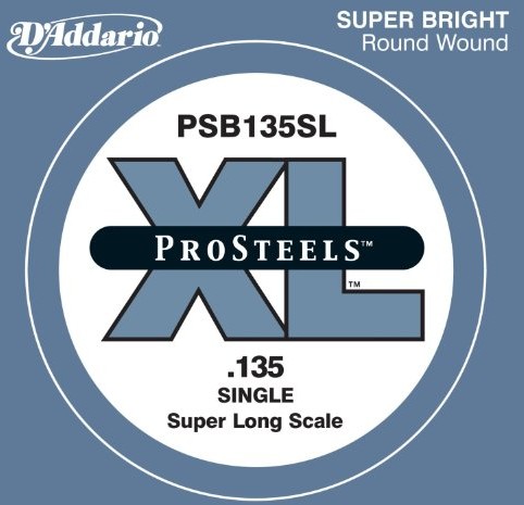 D'Addario psb135sl Pro Steels Bass pojedyncze gitary Super Long Scale 135 PSB135SL