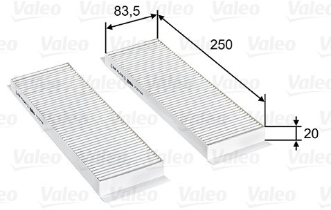 VALEO Filtr, wentylacja przestrzeni pasażerskiej 715748