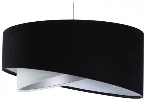 Czarna welurowa lampa wisząca do salonu R0-G11