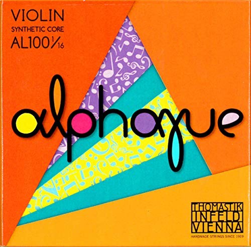 Thomastik 633479 struny do skrzypiec ALPHAYUE, rdzeń nylonowy, zestaw 1/16 menzura 215 mm / 8,5