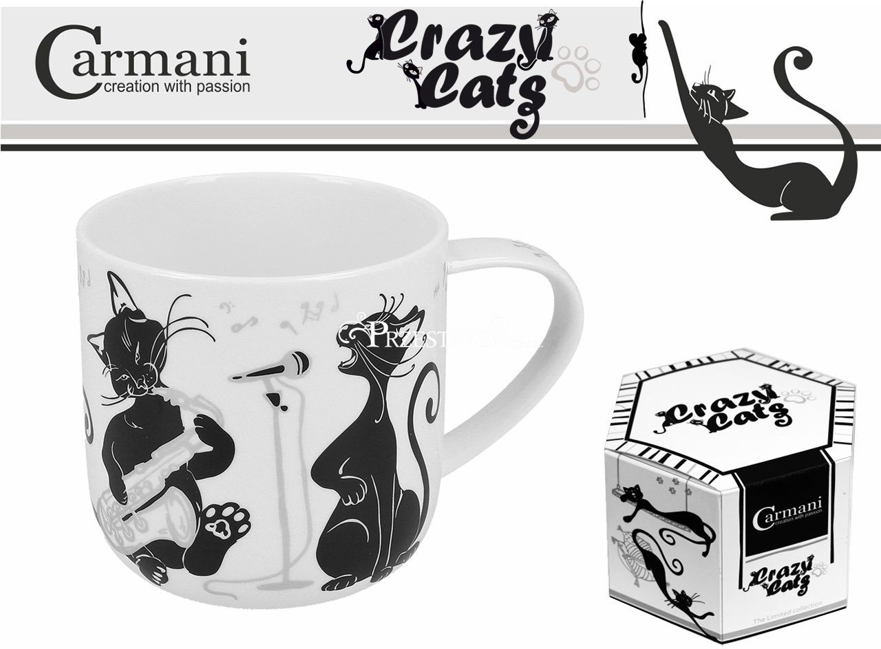 Carmani KUBEK PORCELANOWY Muzykalne Koty CRAZY CATS 017-2014