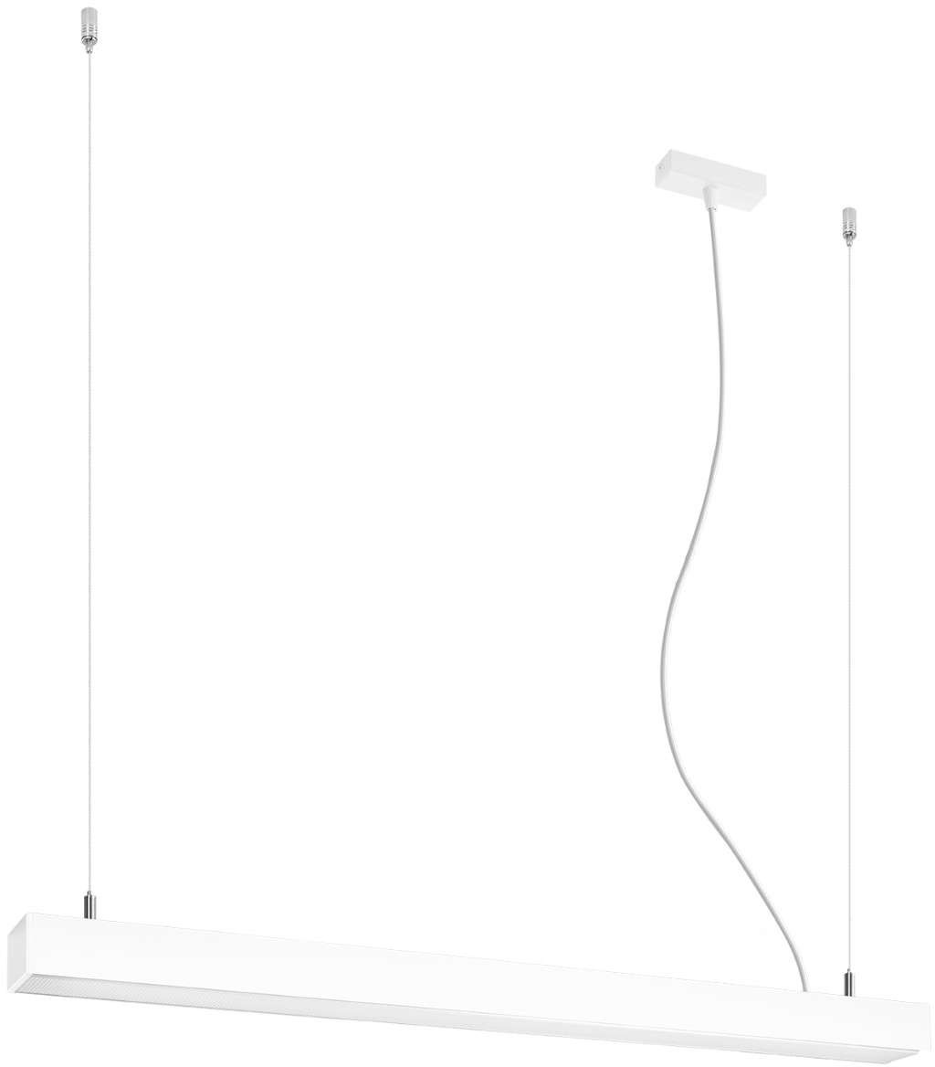 Thoro Nowatorska Lampa Wisząca PINNE 950 BIAŁA Minimalistyczny Design Lampa Sufitowa Natynkowa Moduł LED Zimna Barwa Światła Oświetlenie do Salonu Sypialni Biura Oprawa THORO TH.050
