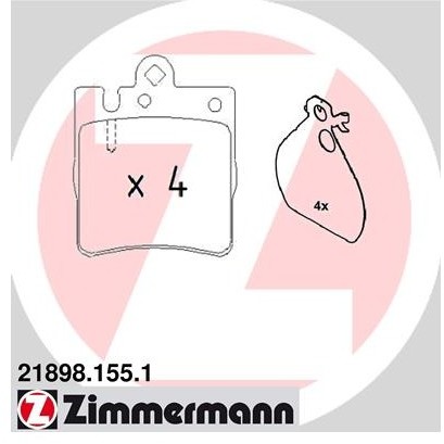 ZIMMERMANN Zestaw klocków hamulcowych, hamulce tarczowe 21898.155.1