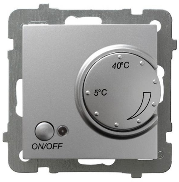 Ospel AS srebrny regulator z czujnikiem napowietrznym RTP-1GN/m/18 RTP-1GN/m/18