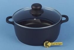 Krüger Karl  22024th garnek do mięsa ze stopu aluminium Leipzig z Therm ogrips, 24 cm 22024TH